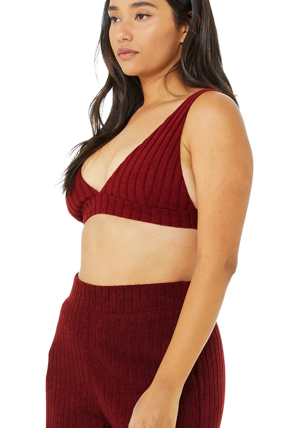 Ribbed Take Comfort Bra - Cranberry