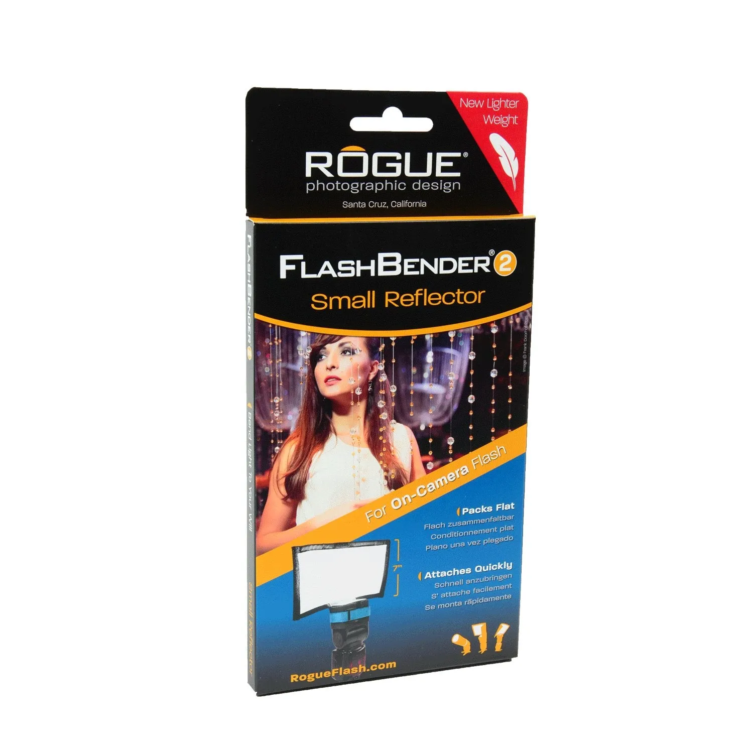 Rogue Photographic Design ROGUERESM2 FlashBender 2 Small Reflector, Bounce Flash, Snoot, Gobo (Black/White)