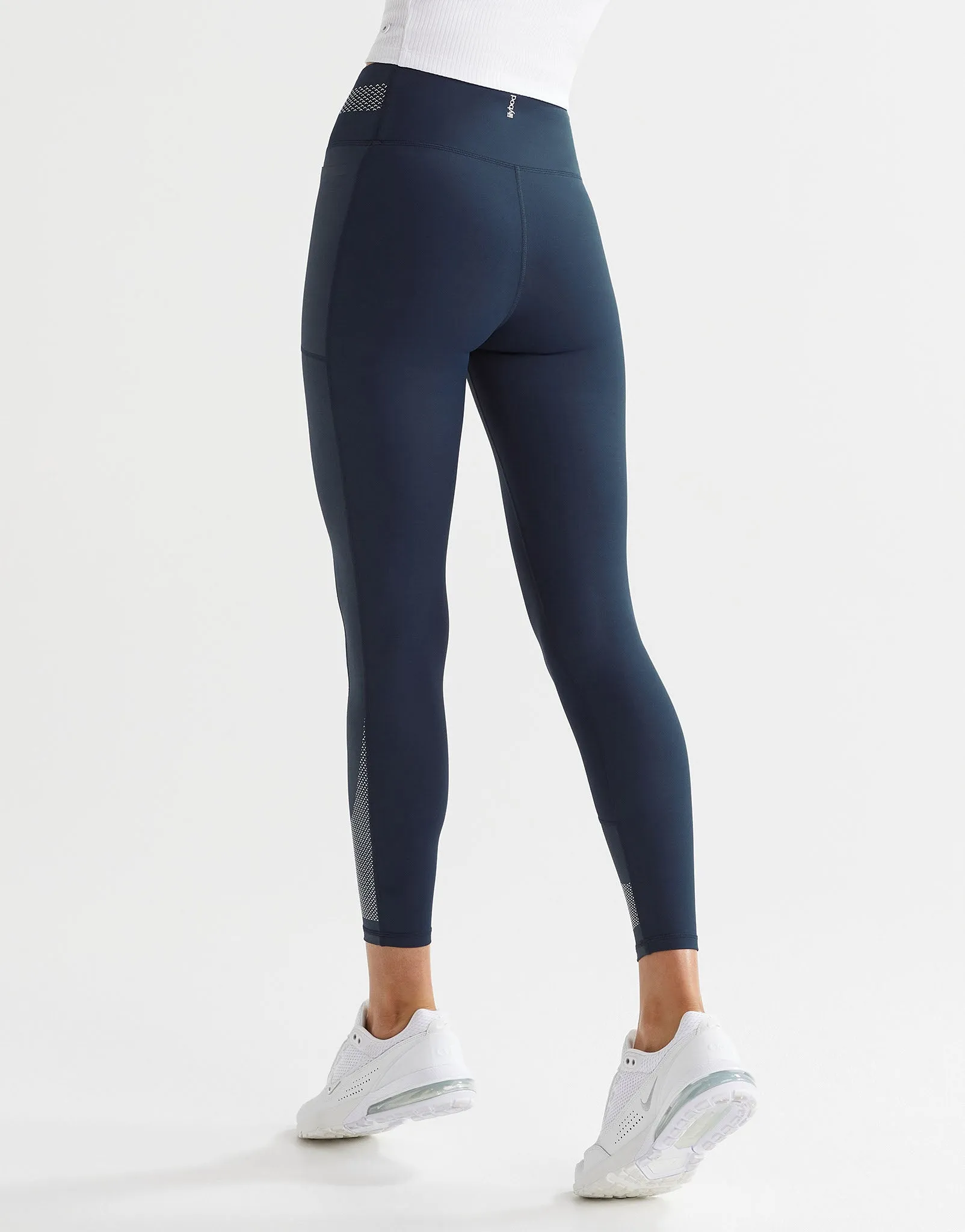 SASHA Full Length Legging - Navy, White