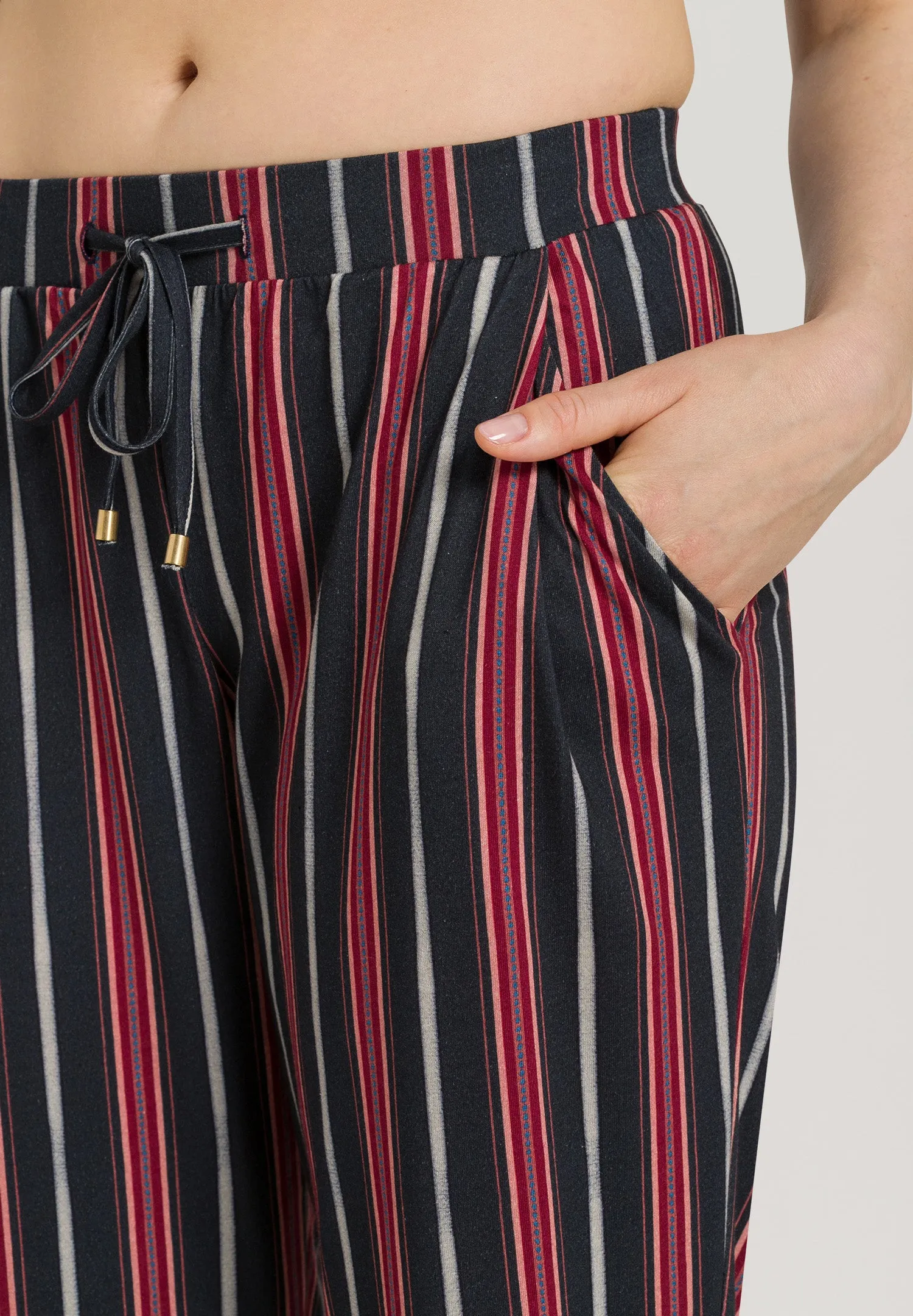 Sleep And Lounge Knit Pants Print | Marsala Stripe 77882-2984