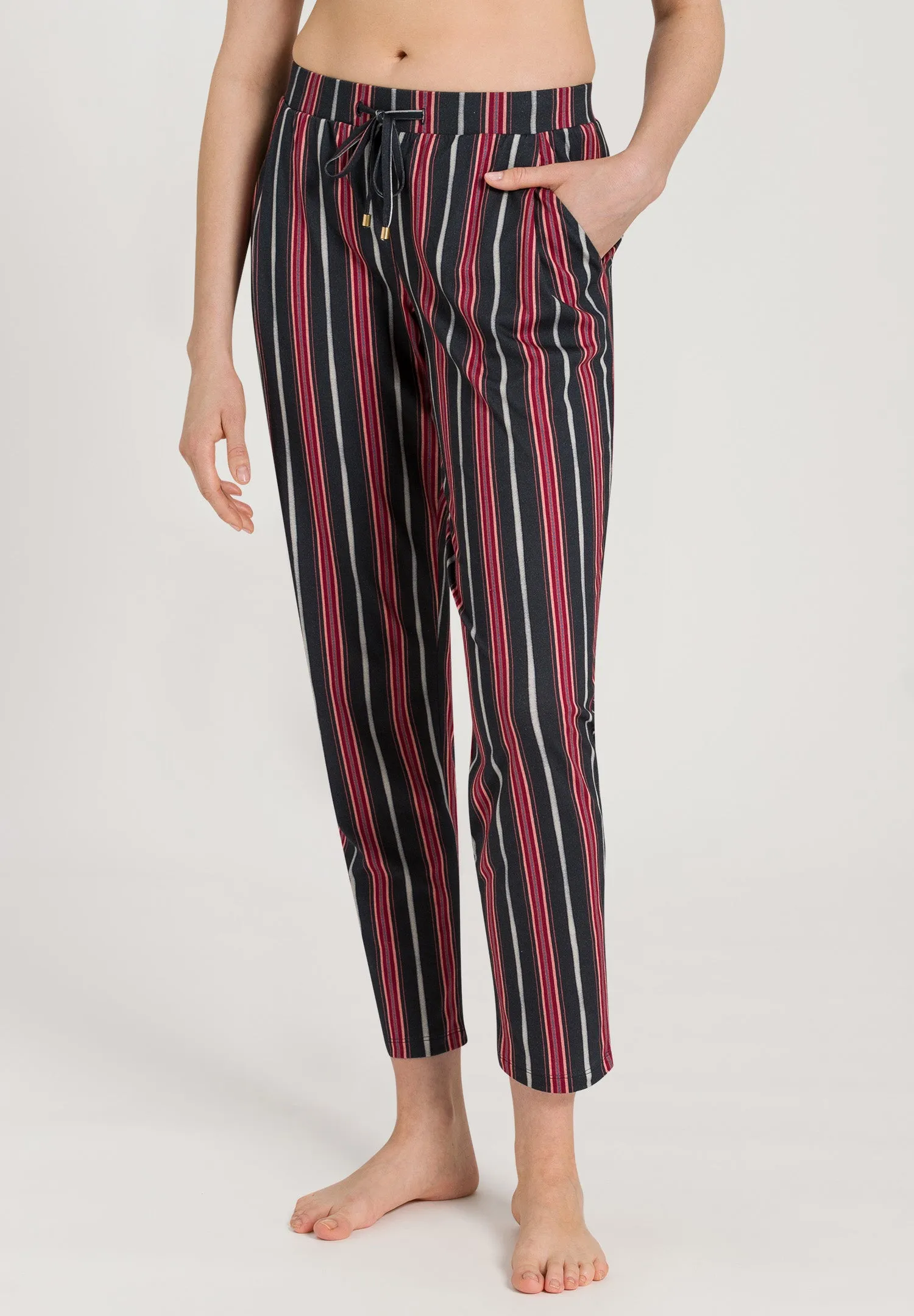 Sleep And Lounge Knit Pants Print | Marsala Stripe 77882-2984