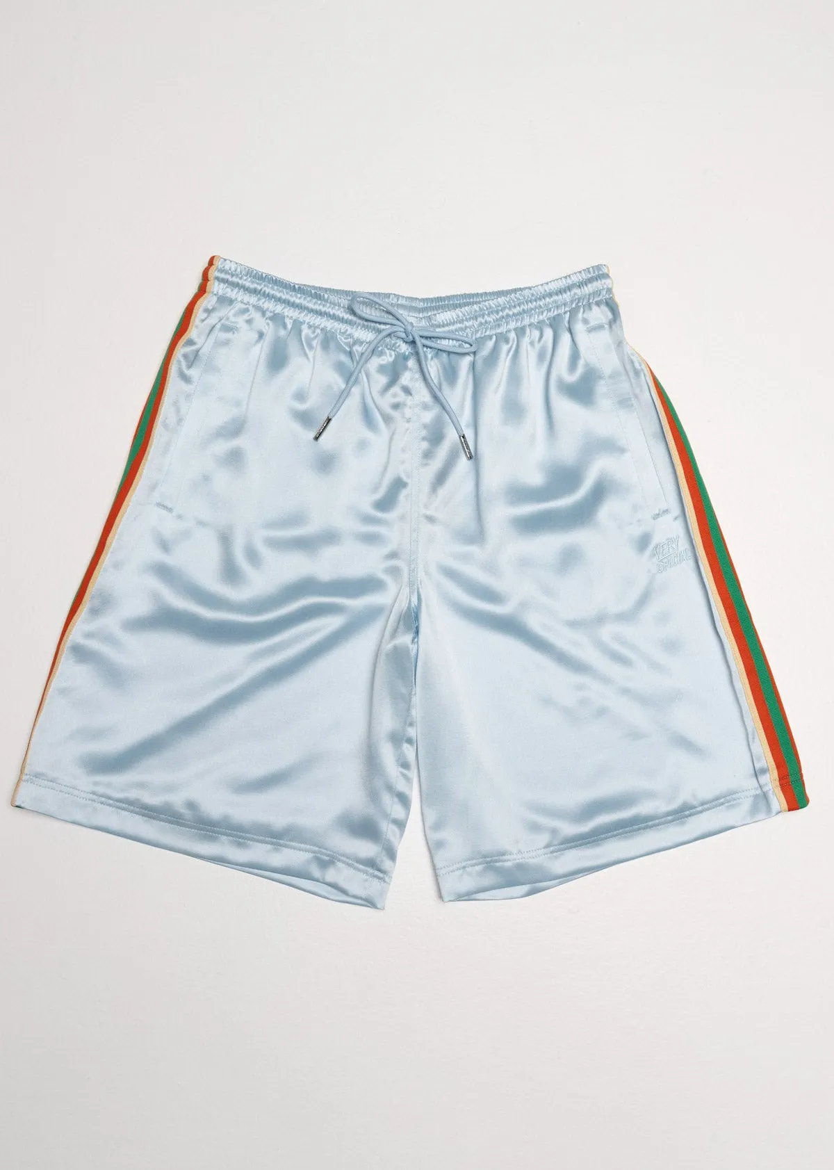 SOMETHING VERY SPECIAL - Satin Basketball Short Dusty Blue