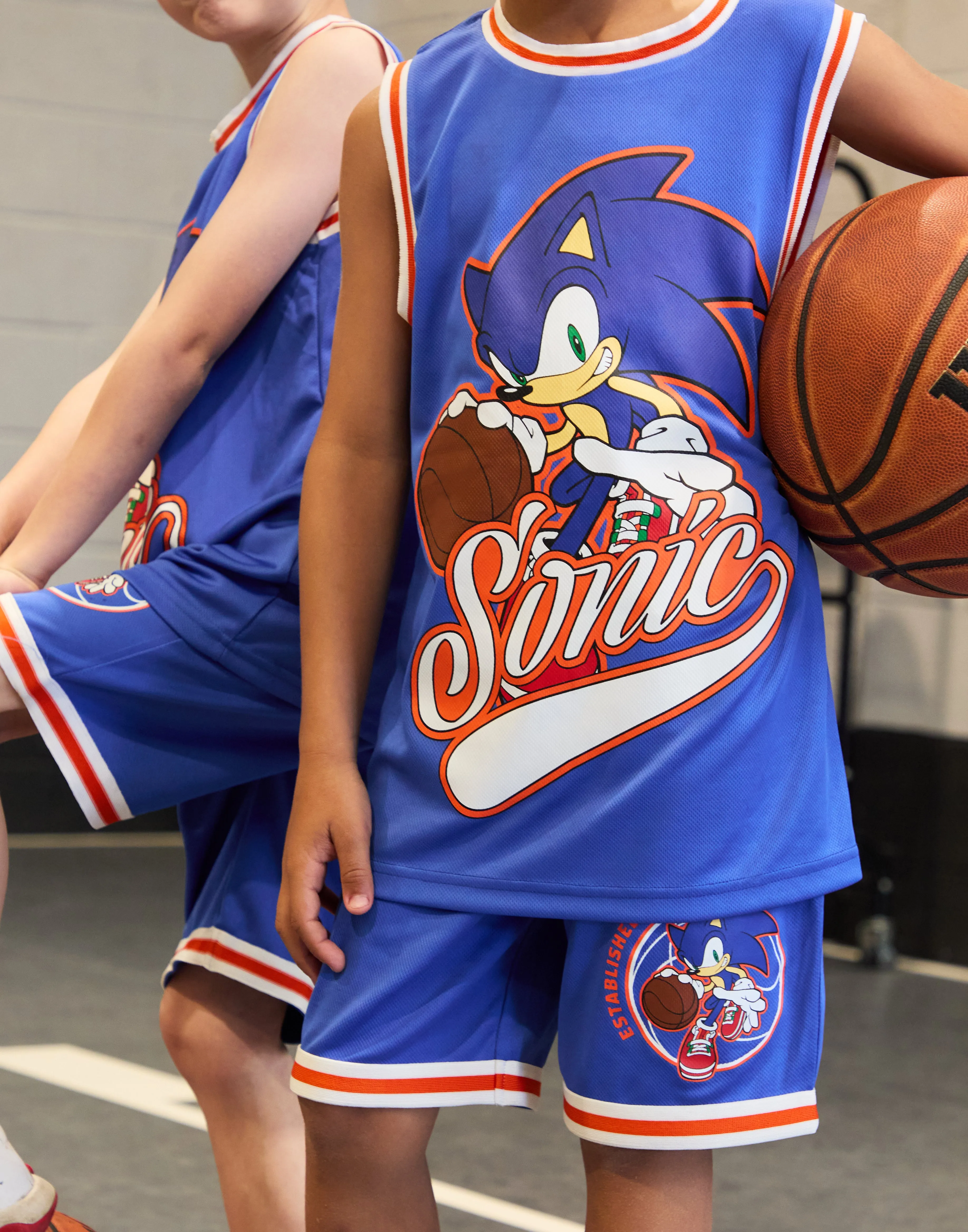 Sonic The Hedgehog Boys Basketball Jersey and Shorts Set