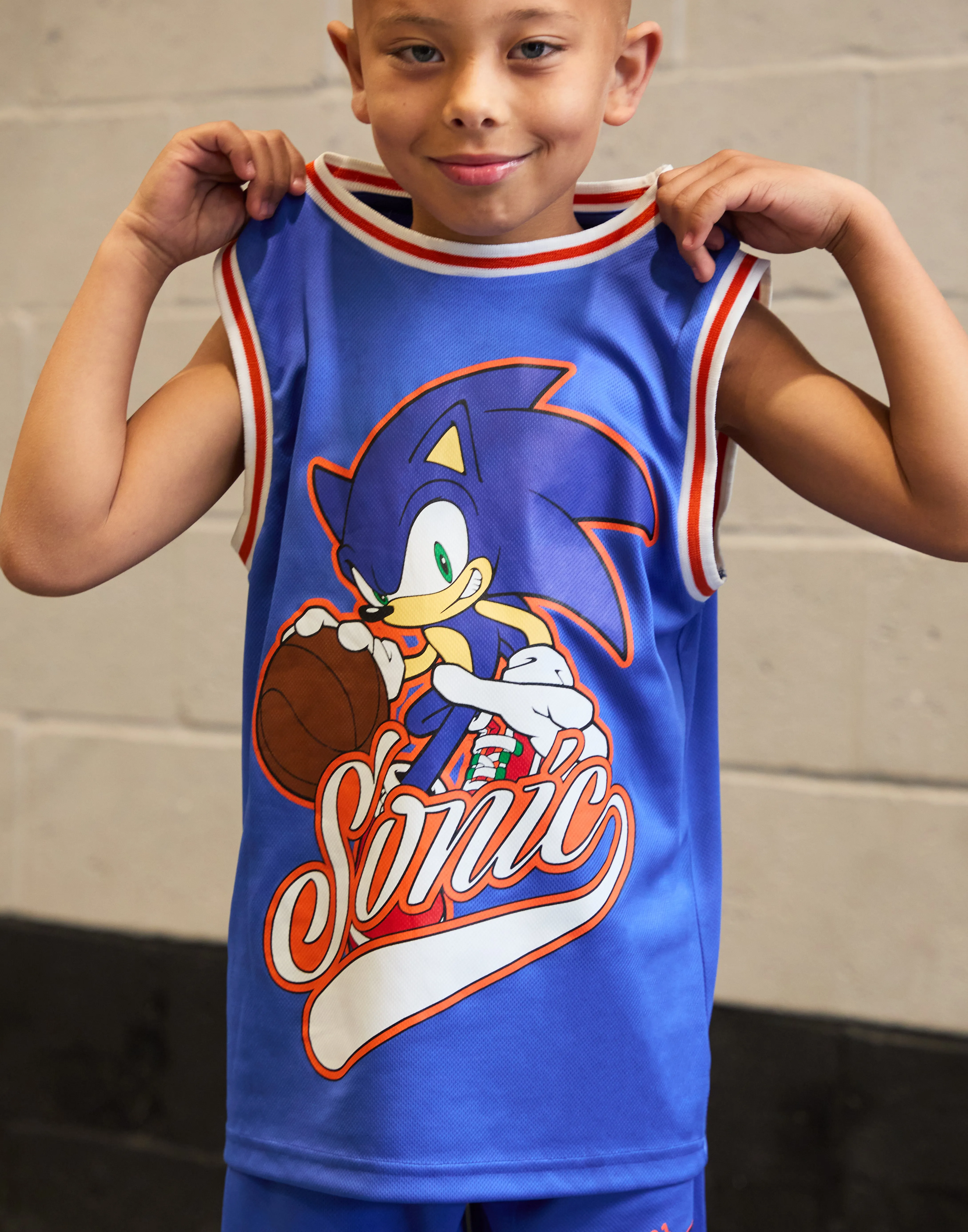 Sonic The Hedgehog Boys Basketball Jersey and Shorts Set