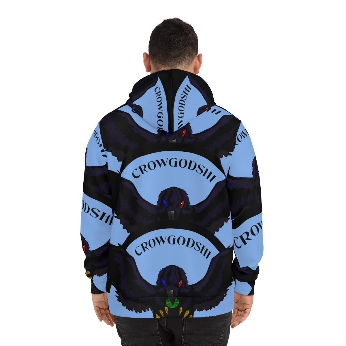 Special Edition Crowgodshi Designer Hoodie, CAROLINA BLUE LOGO