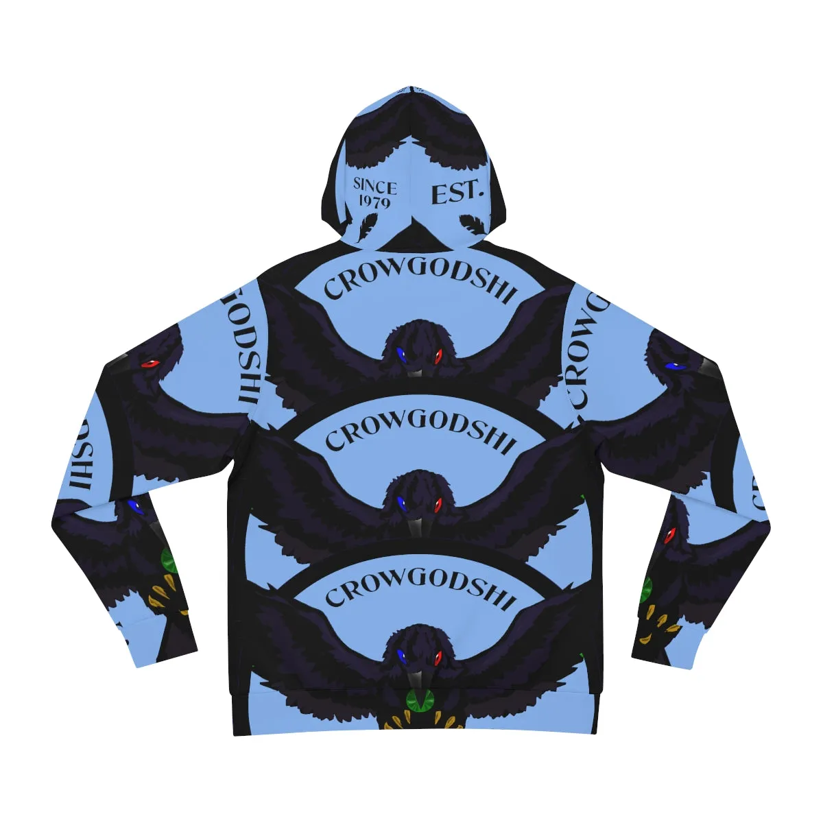 Special Edition Crowgodshi Designer Hoodie, CAROLINA BLUE LOGO