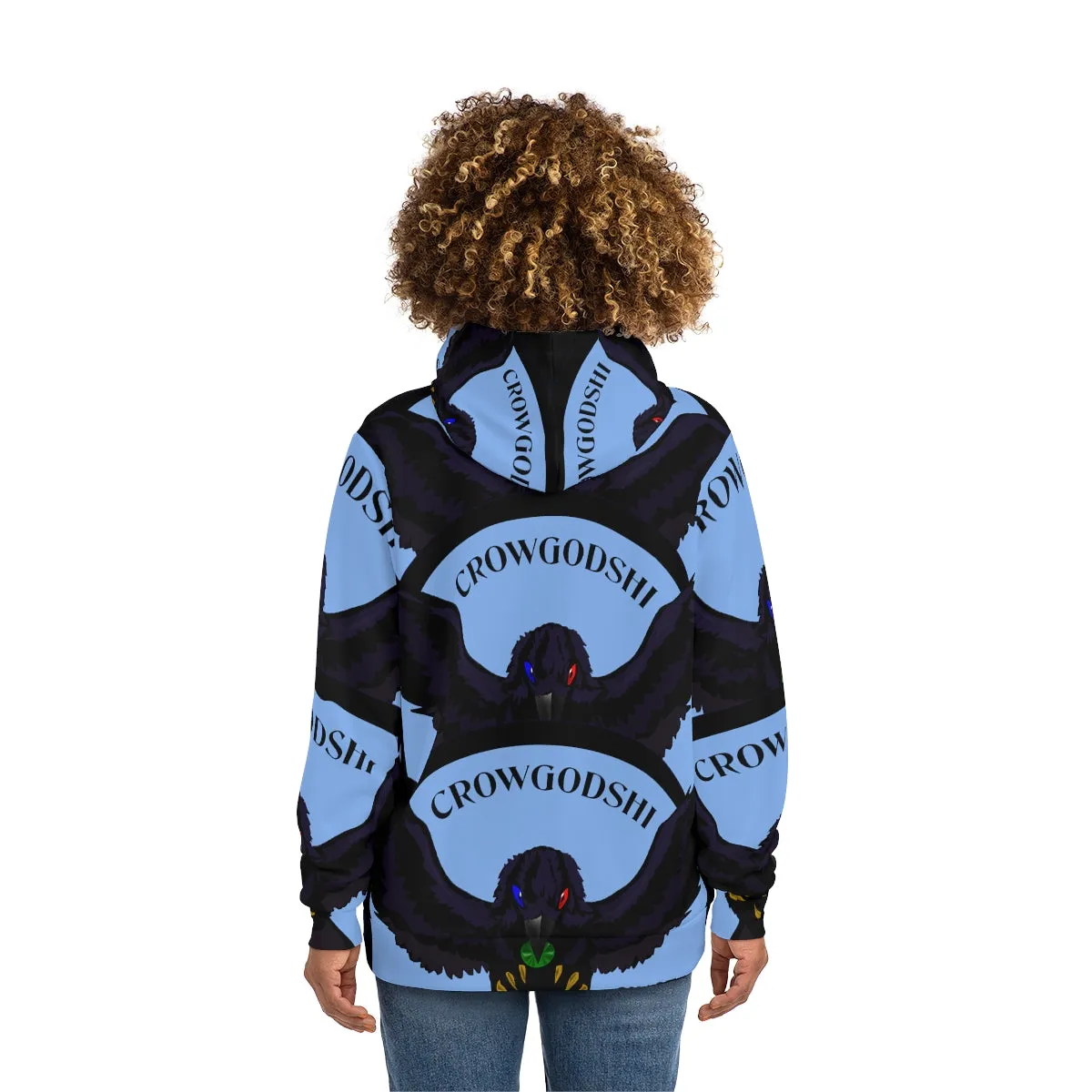 Special Edition Crowgodshi Designer Hoodie, CAROLINA BLUE LOGO