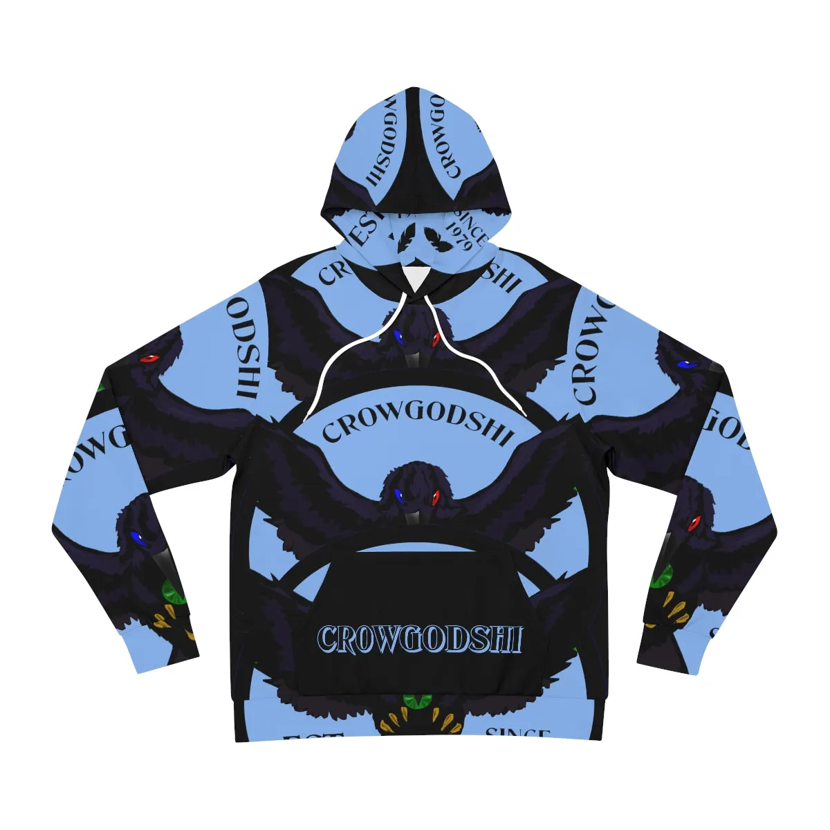 Special Edition Crowgodshi Designer Hoodie, CAROLINA BLUE LOGO