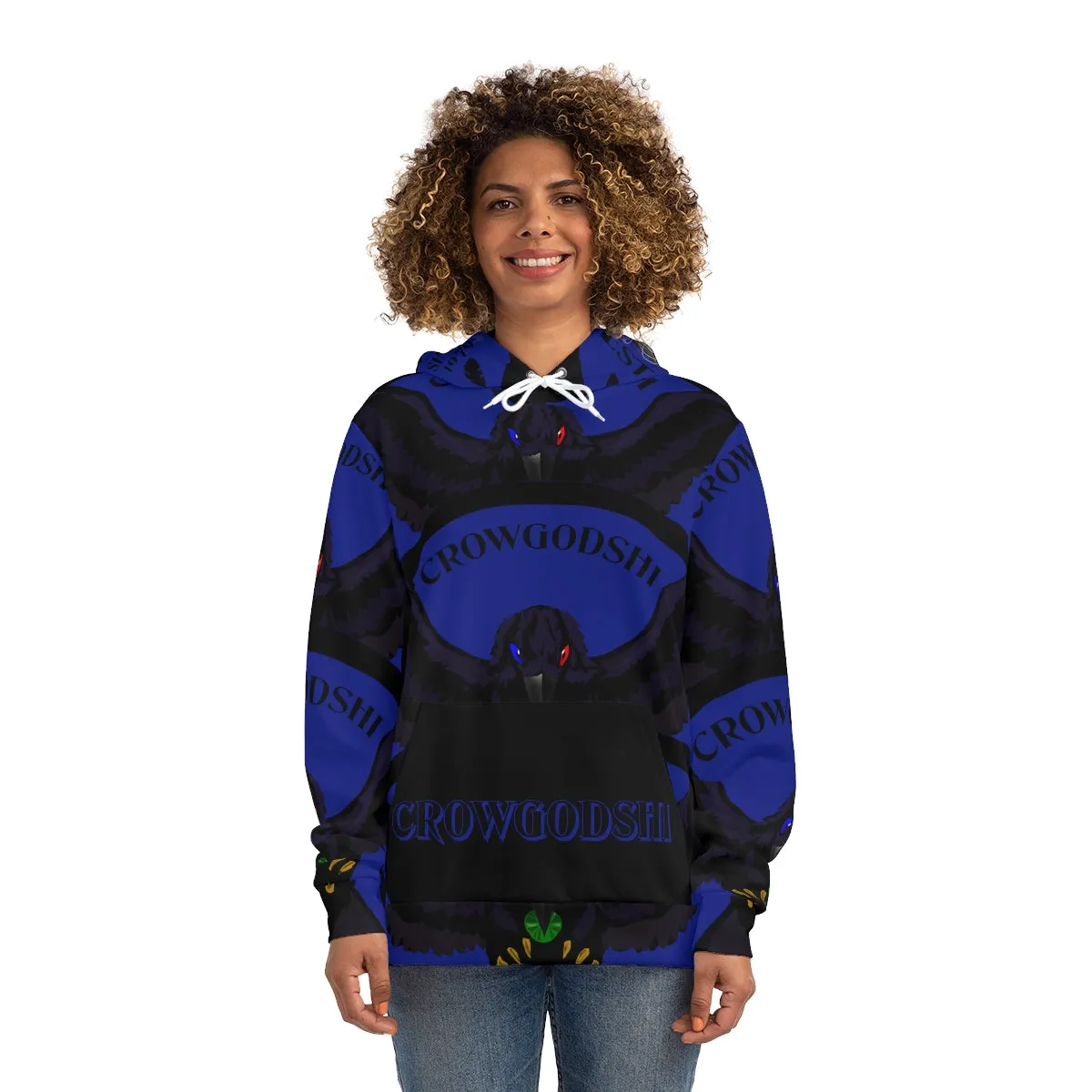 Special Edition Crowgodshi Designer Hoodie, DUKE BLUE LOGO