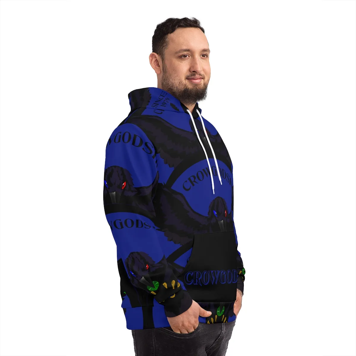 Special Edition Crowgodshi Designer Hoodie, DUKE BLUE LOGO