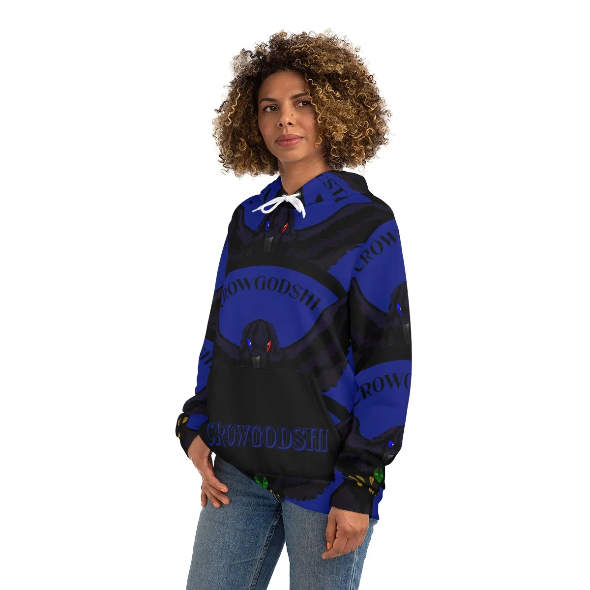 Special Edition Crowgodshi Designer Hoodie, DUKE BLUE LOGO