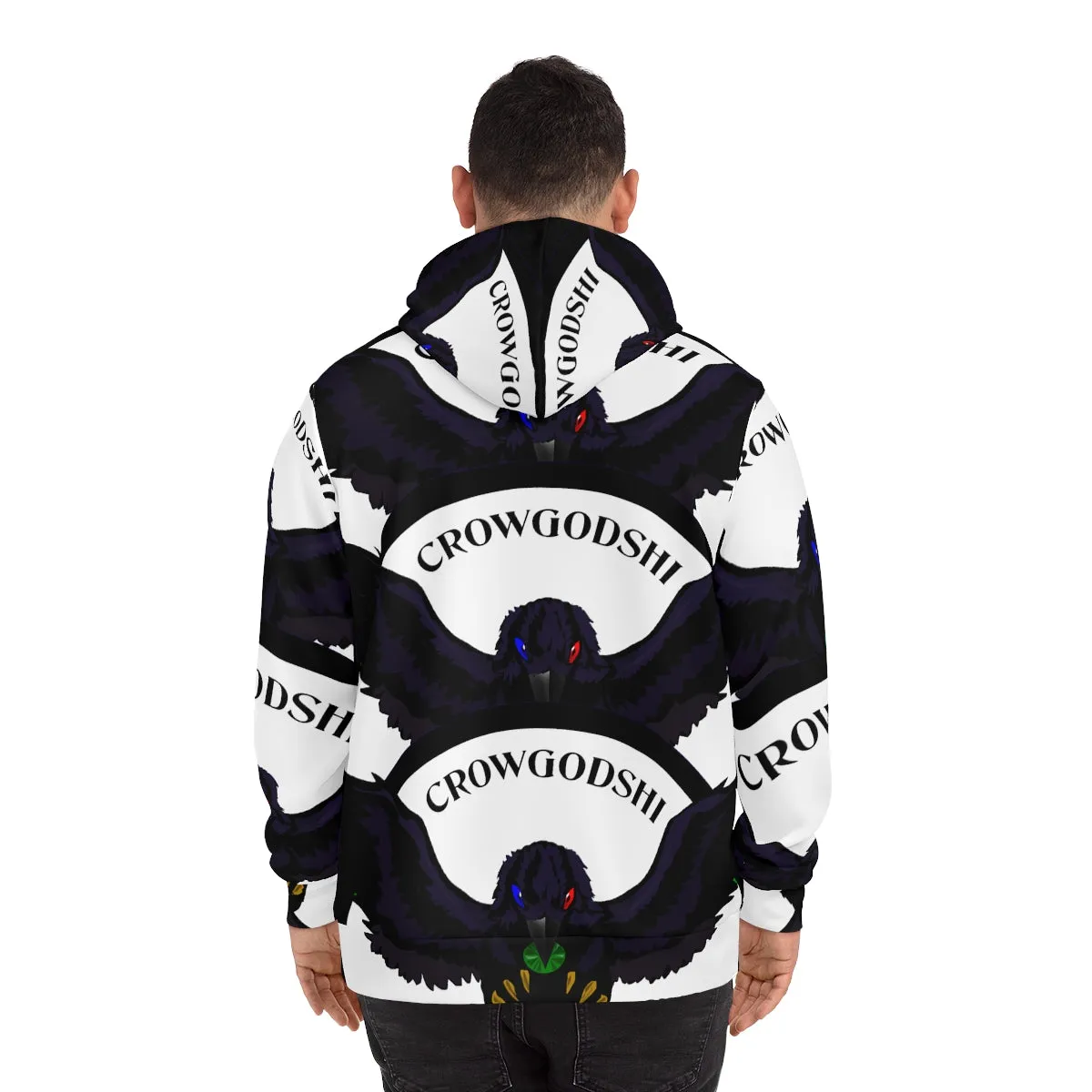 Special Edition Crowgodshi Designer Hoodie, WHITE LOGO