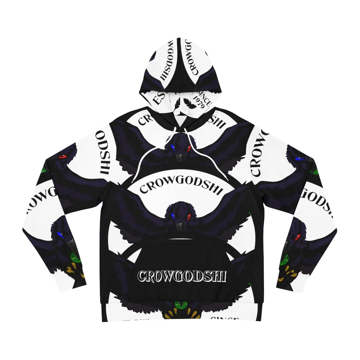 Special Edition Crowgodshi Designer Hoodie, WHITE LOGO