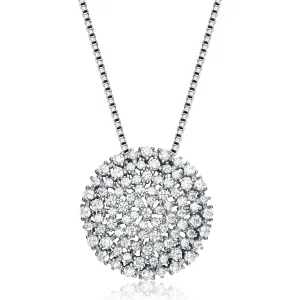 Sterling Silver and Cubic Zirconia Halo Pendant