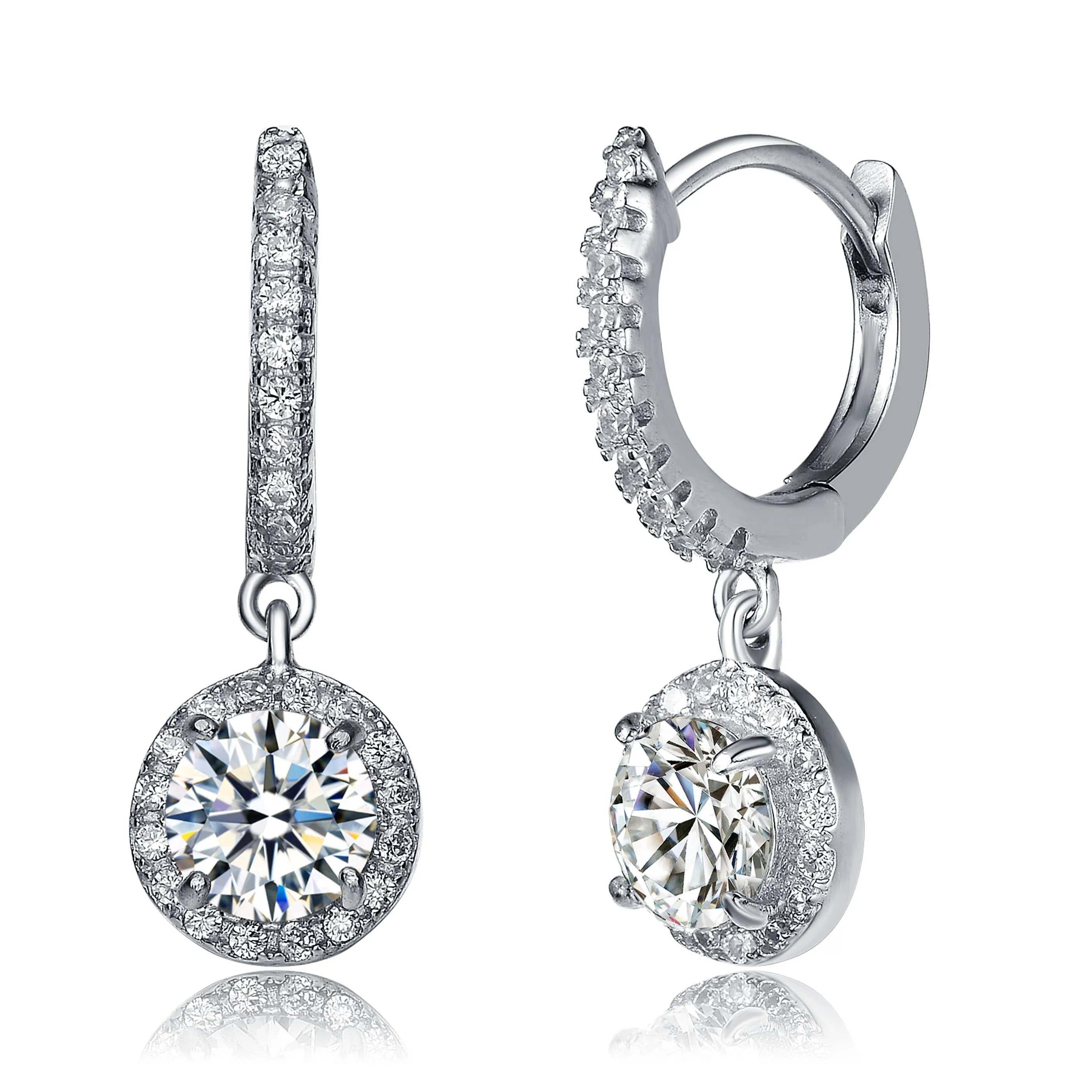 Sterling Silver Cubic Zirconia Brilliant Earrings