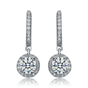 Sterling Silver Cubic Zirconia Brilliant Earrings