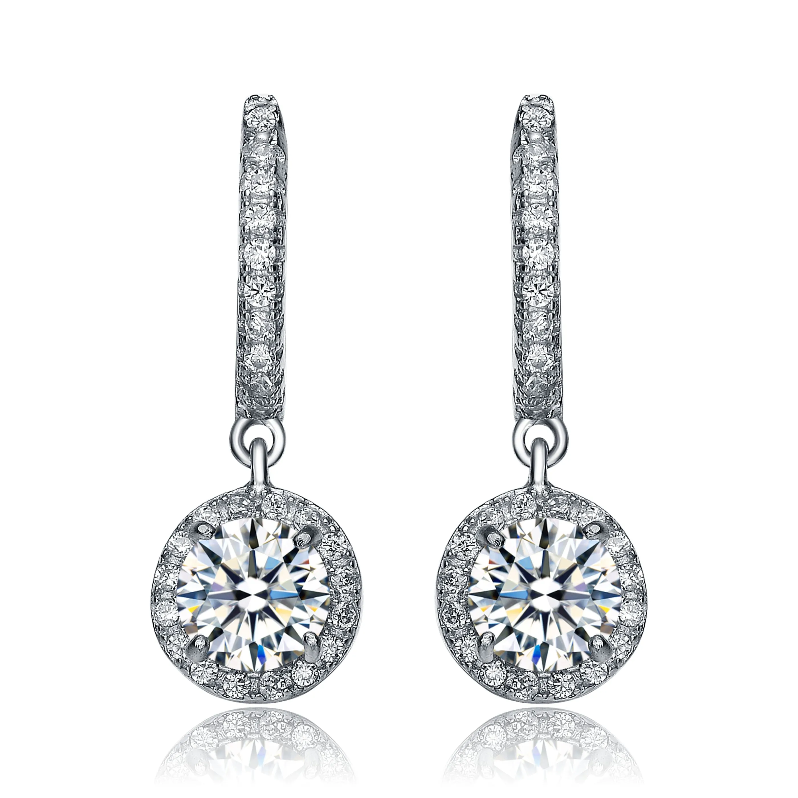 Sterling Silver Cubic Zirconia Brilliant Earrings