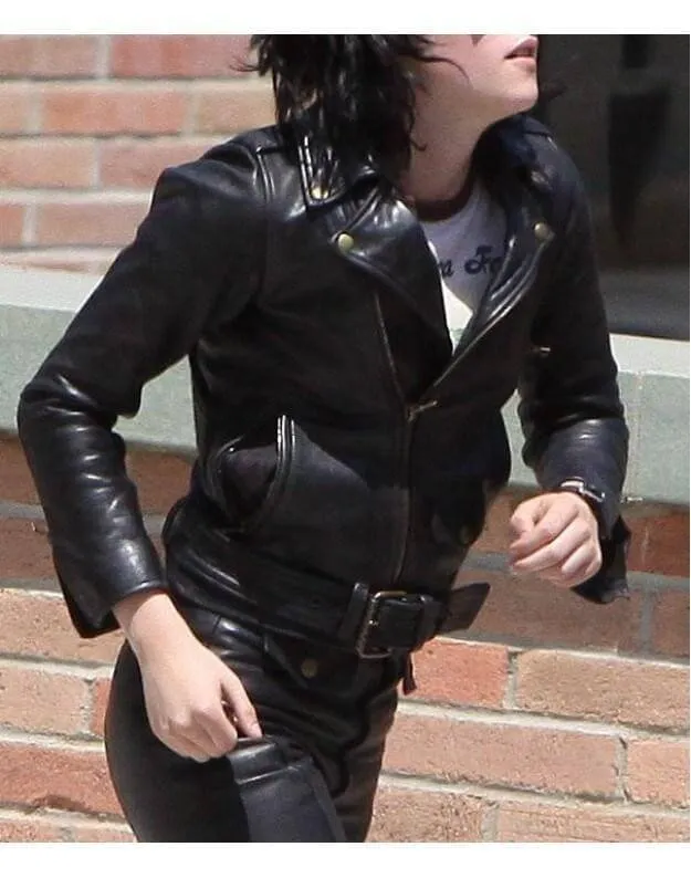 The Runways Kristen Stewart Joan Leather Women's Black Jacket