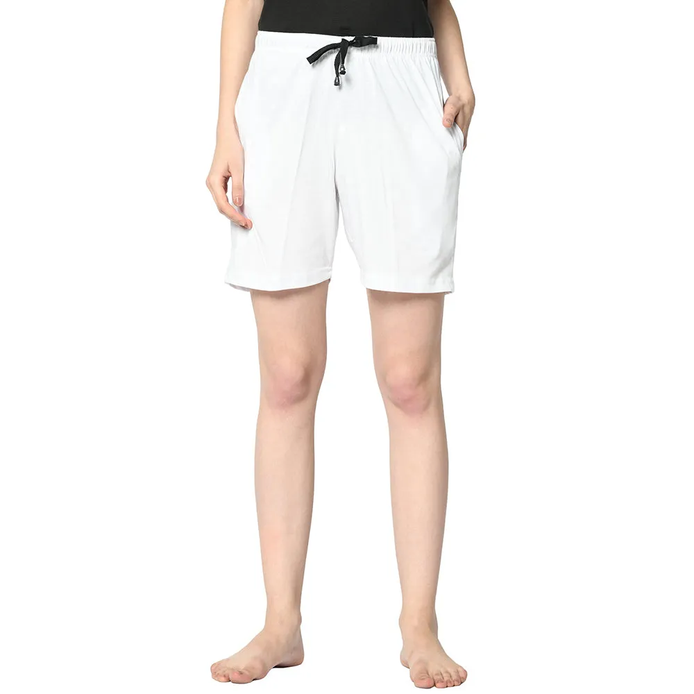 Vimal Jonney White Shorts For Women's