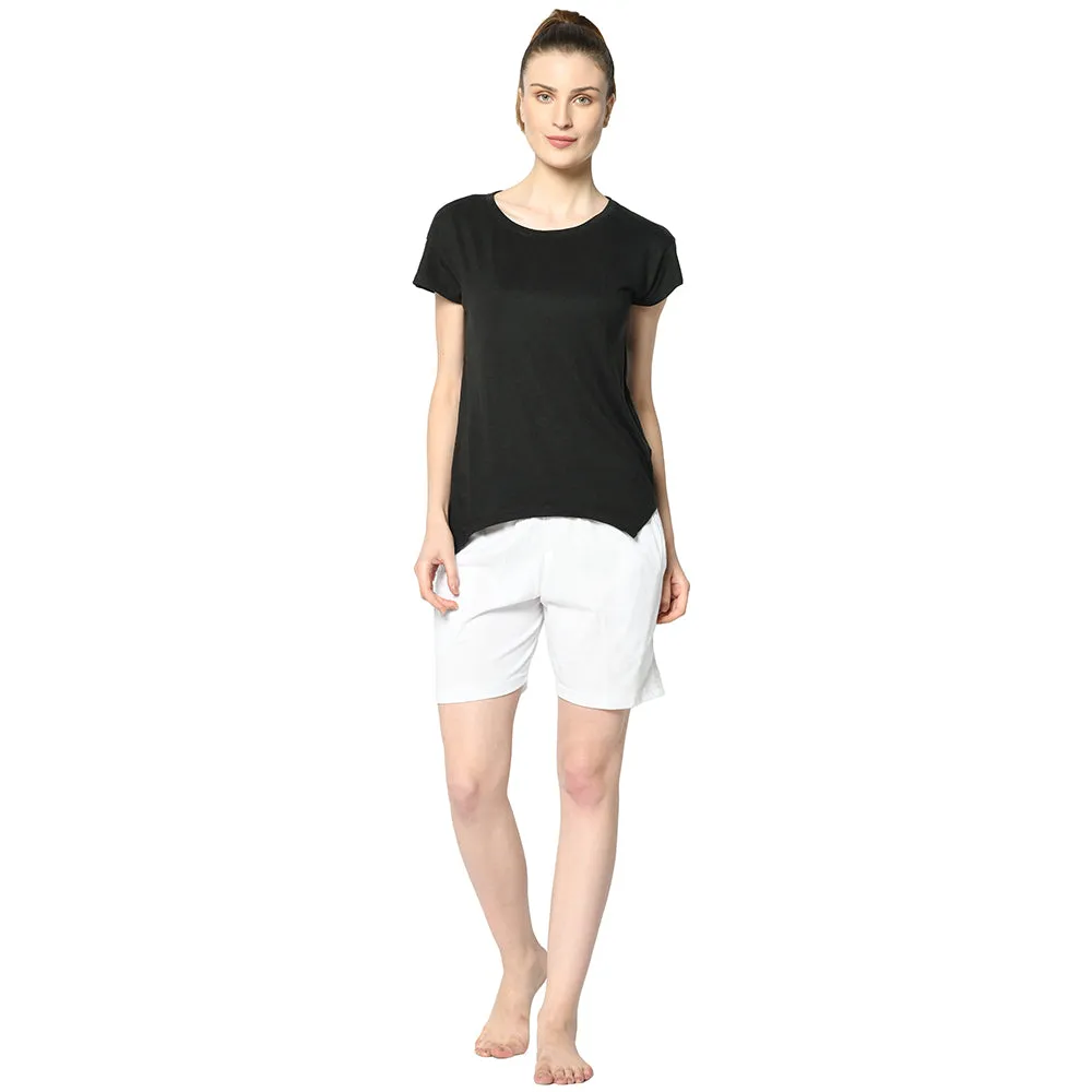 Vimal Jonney White Shorts For Women's