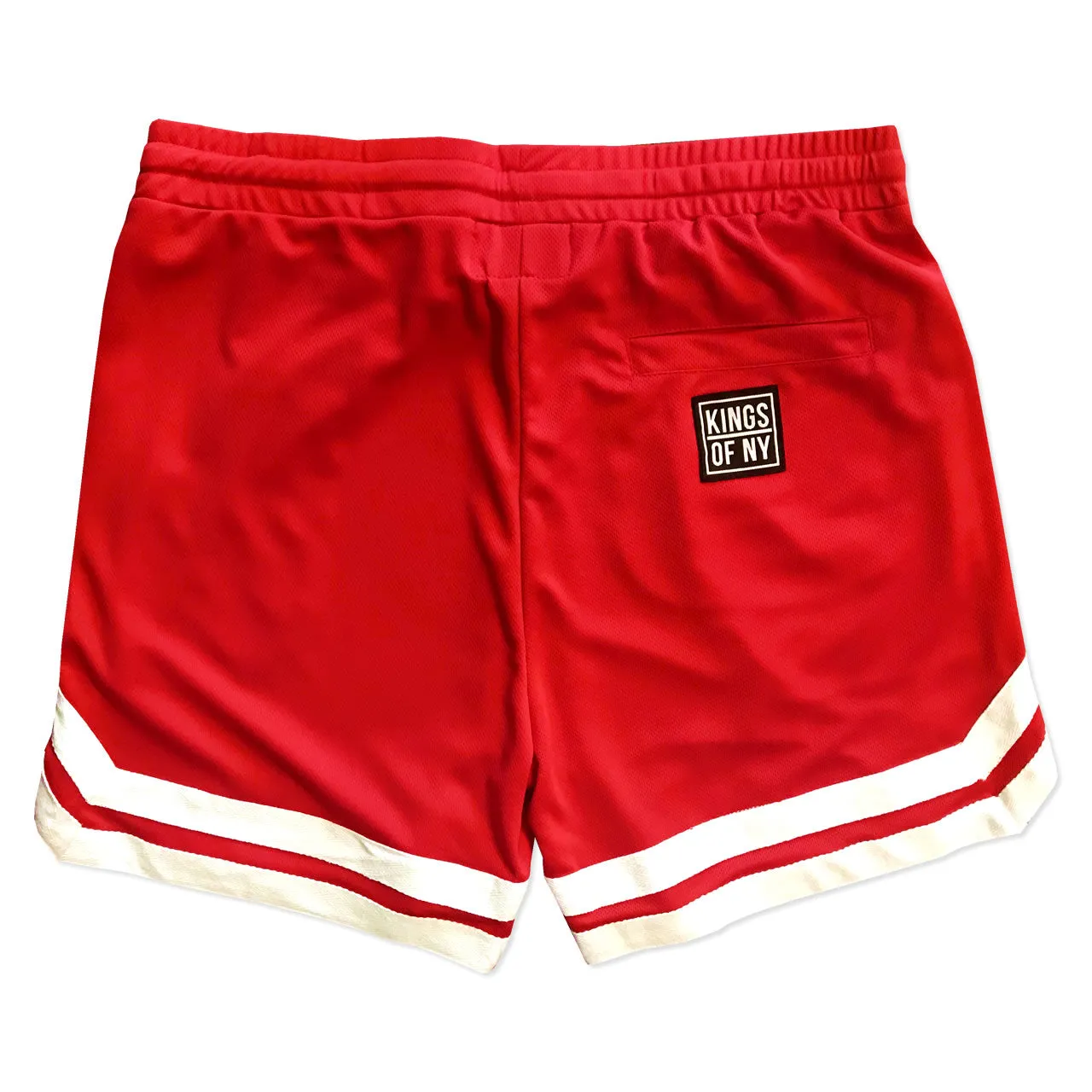 Vintage Striped Logo Mens Mesh Basketball Shorts With Pockets