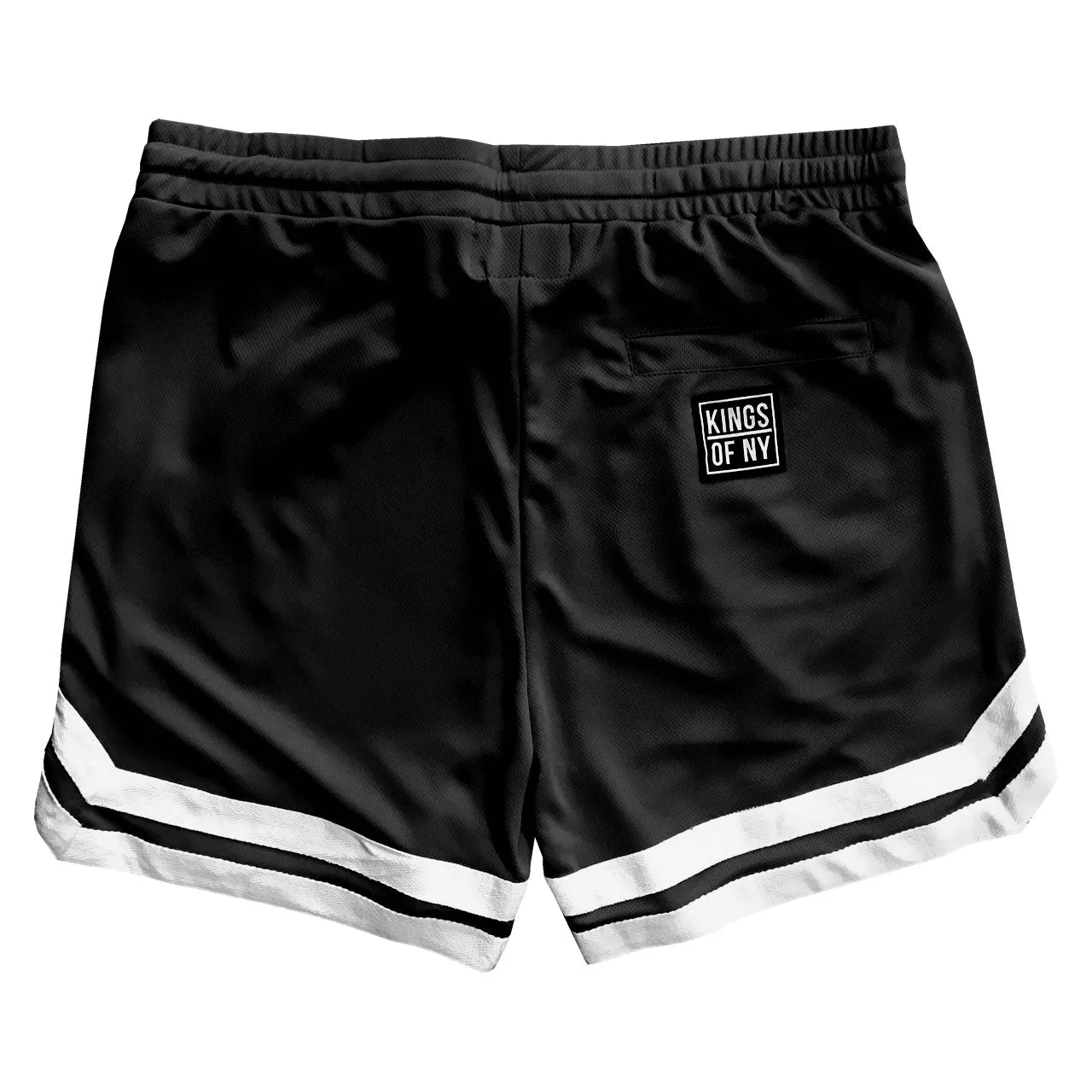 Vintage Striped Logo Mens Mesh Basketball Shorts With Pockets