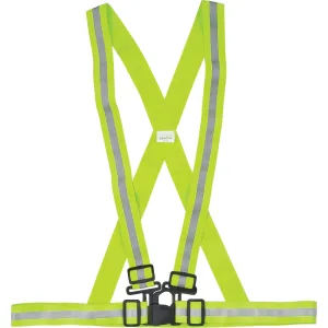 Zenith SEF119 Traffic Safety Harness, High Visibility Lime-Yellow, Silver Reflective Color, X-Large. Each